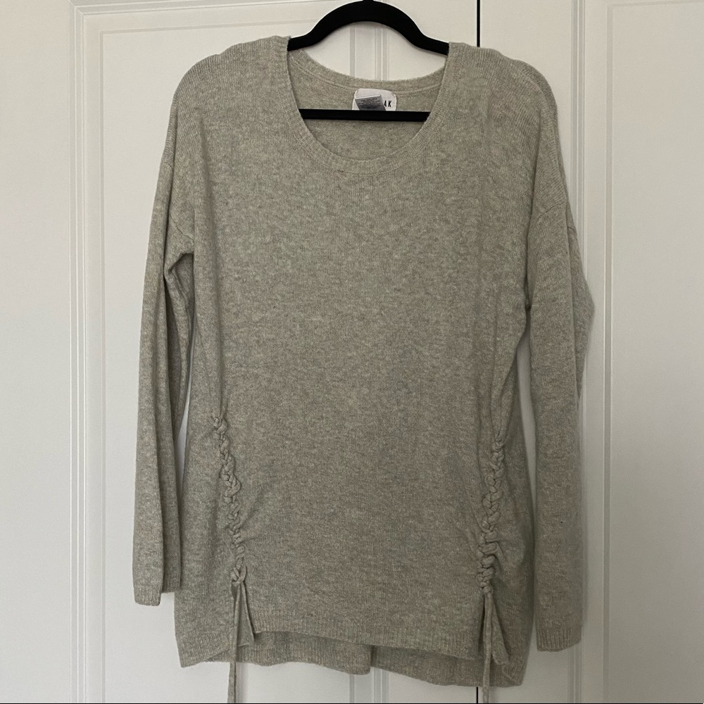 Gray Sweater with Ties, size M
